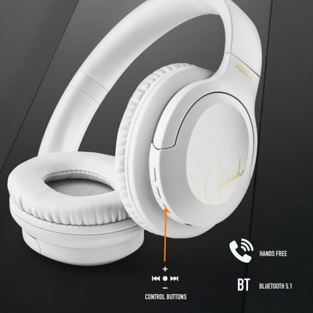 Bluetooth Hörlurar med Mikrofon NGS ARTICAGREEDWHITE Vit - 4
