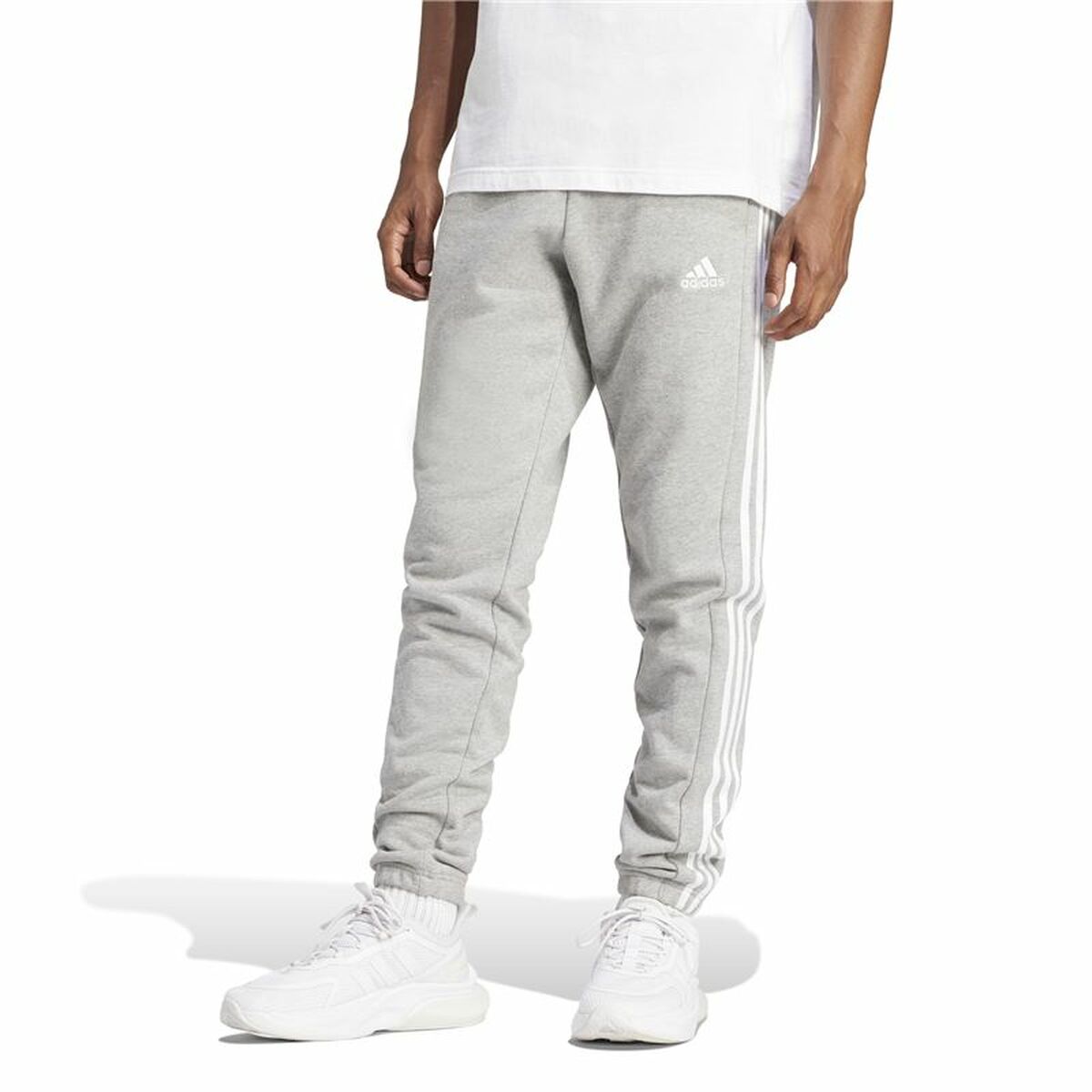Långa träningsbyxor Adidas 3S Ft Te Grå Män - 3