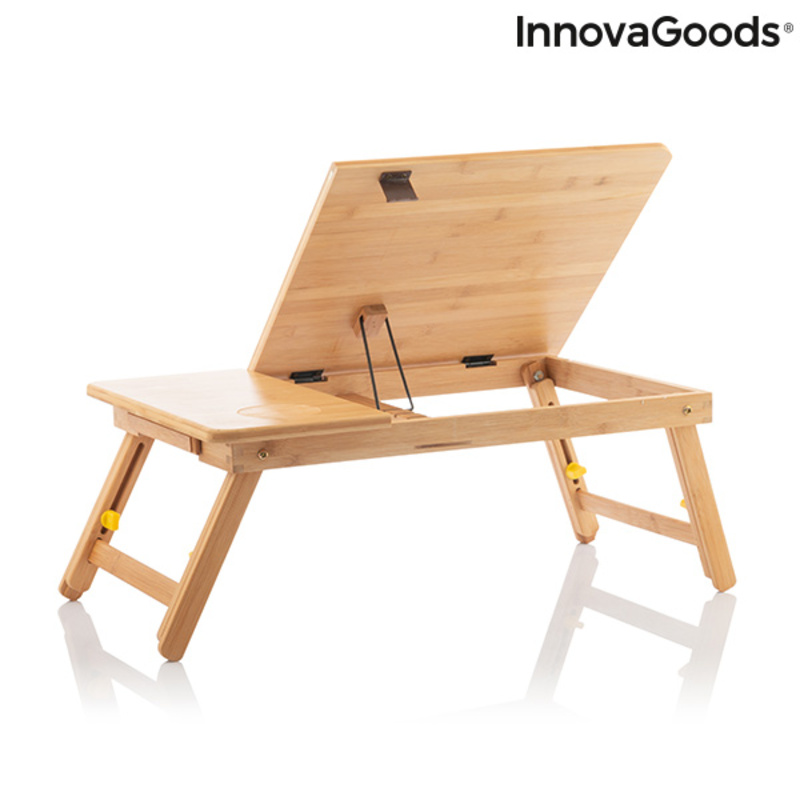 Hopfällbart sidobord av bambu Lapwood InnovaGoods - 13