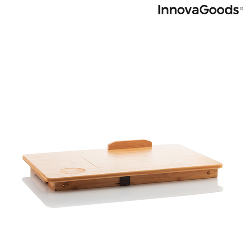 Hopfällbart sidobord av bambu Lapwood InnovaGoods - 14