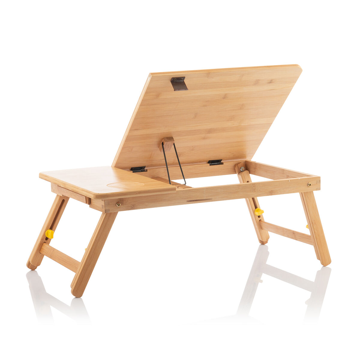 Hopfällbart sidobord av bambu Lapwood InnovaGoods - 27