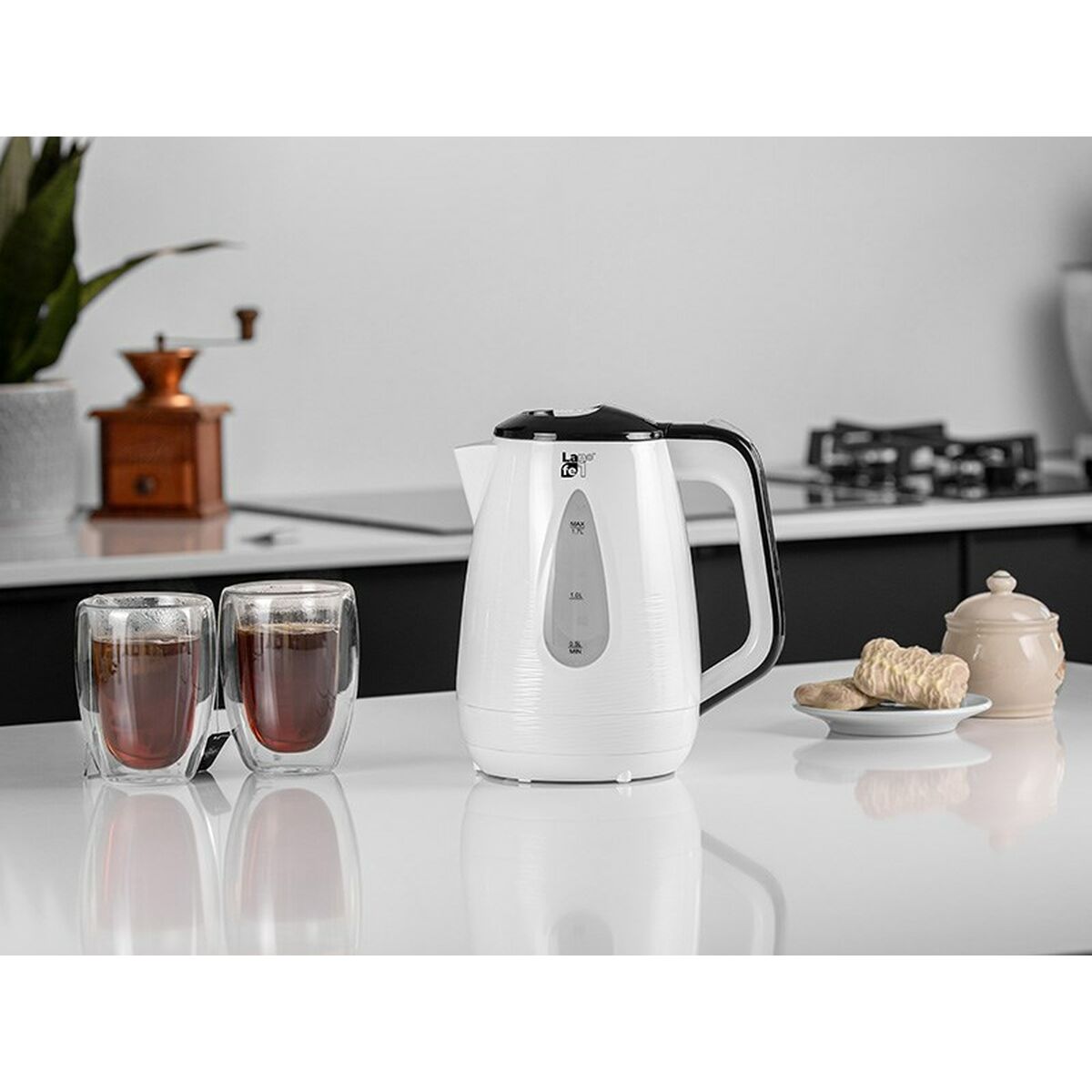 Vattenkokare Lafe CEG018 Vit Svart 2200 W 1,7 L - 6