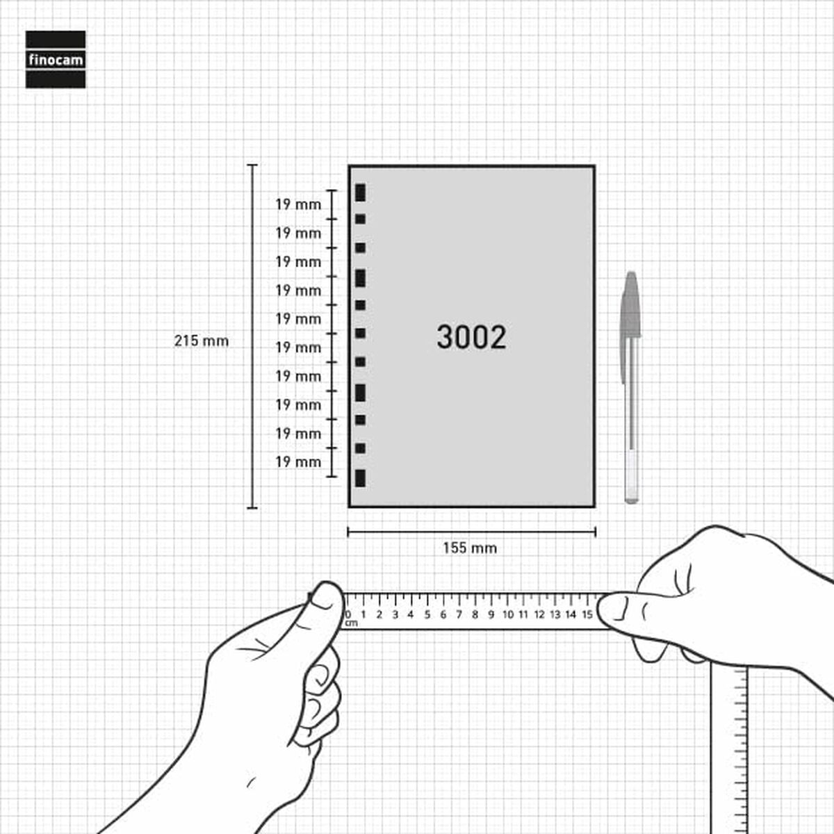 Påfyllning av agenda Finocam MULTIFIN 3002 2025 15,5 x 21,5 cm - 4