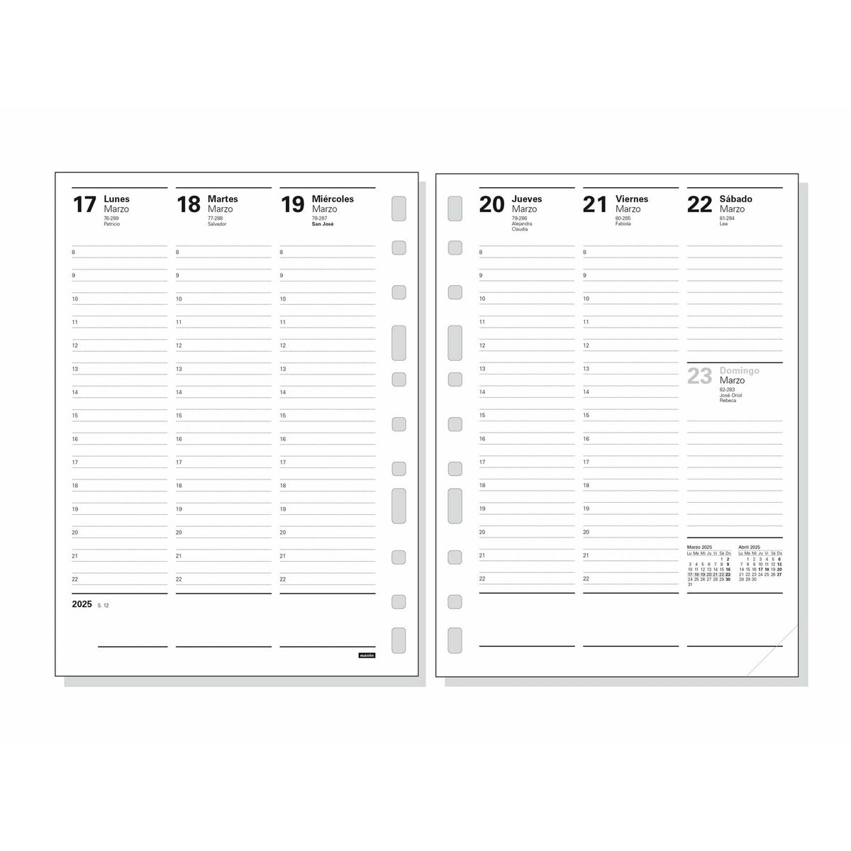 Påfyllning av agenda Finocam MULTIFIN 3002 2025 15,5 x 21,5 cm - 3