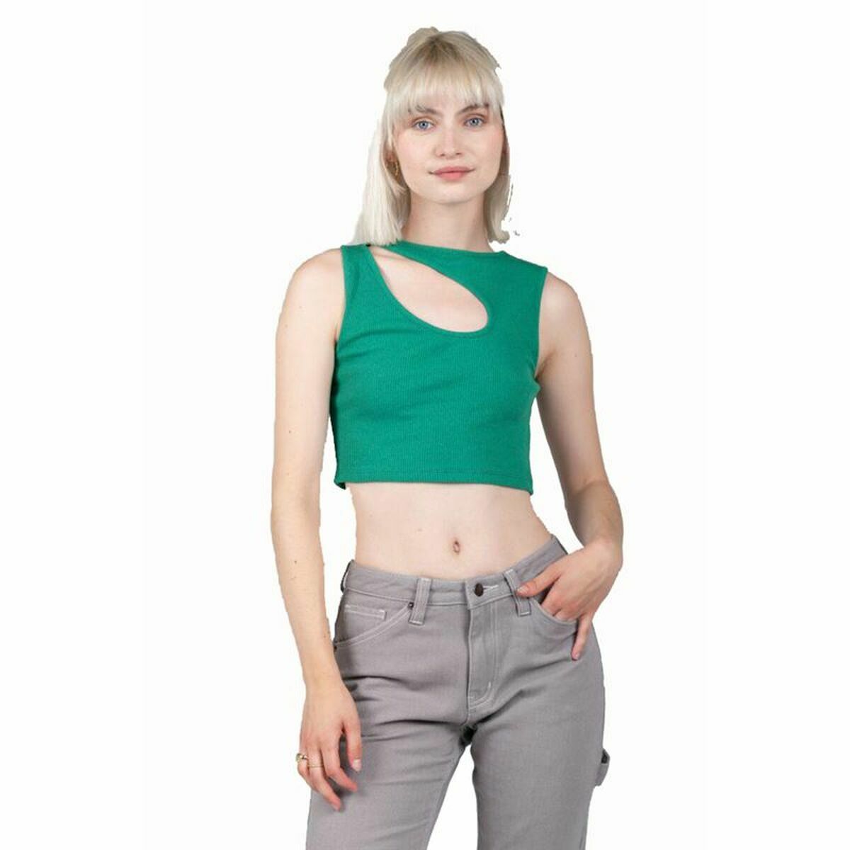 T-shirt med kortärm Dam 24COLOURS Casual Grön - 4