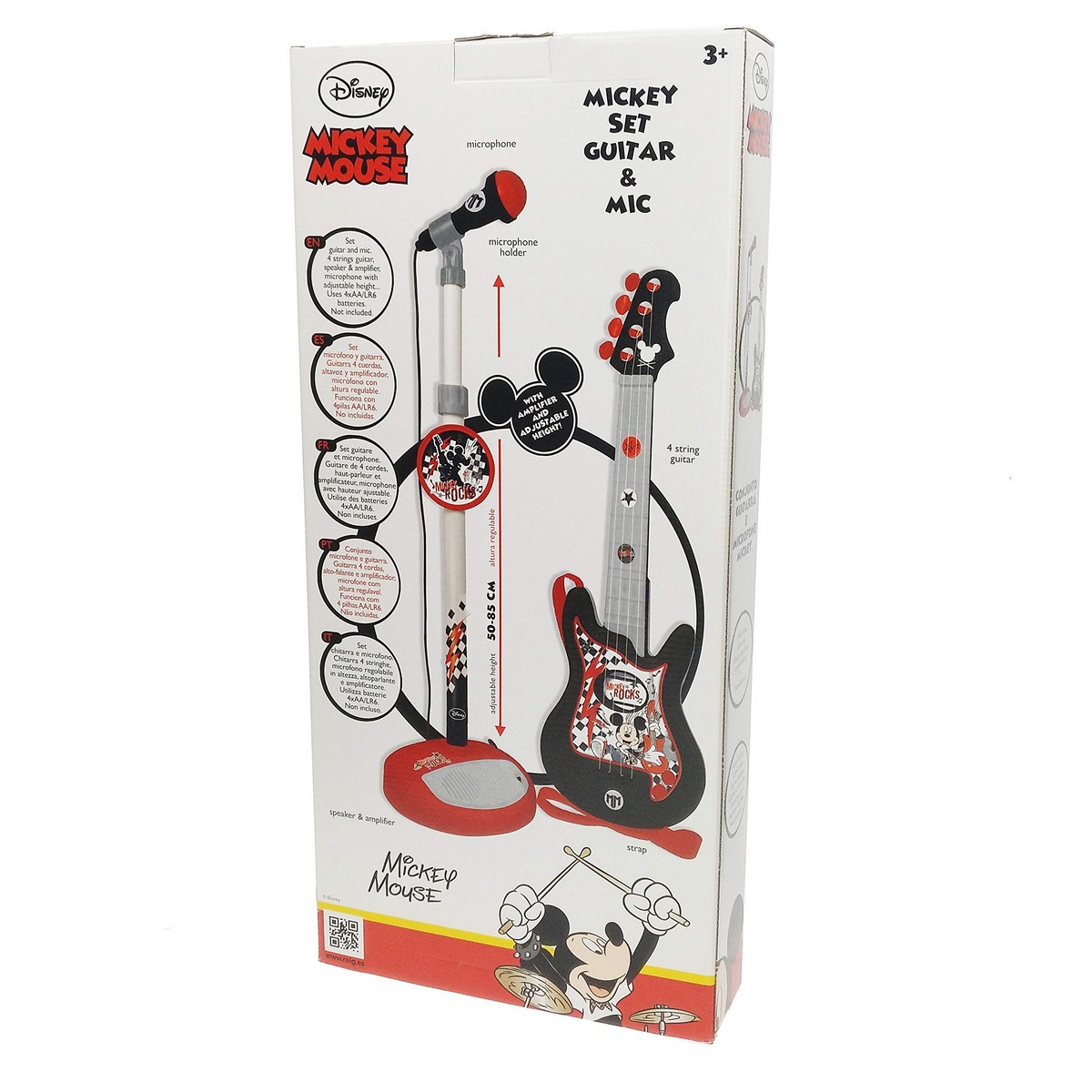 Musikset Mickey Mouse Mikrofon Gitarr för barn - 6