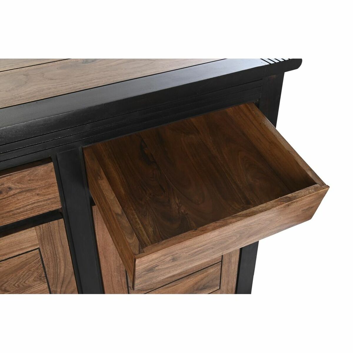 Skänk DKD Home Decor Svart Naturell Akaciaträ 200 x 45 x 86 cm - 6
