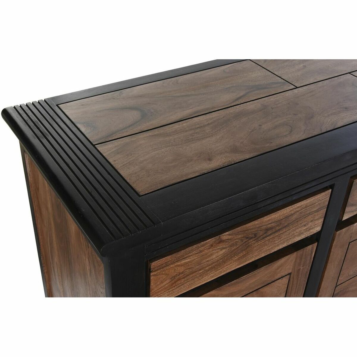 Skänk DKD Home Decor Svart Naturell Akaciaträ 200 x 45 x 86 cm - 2