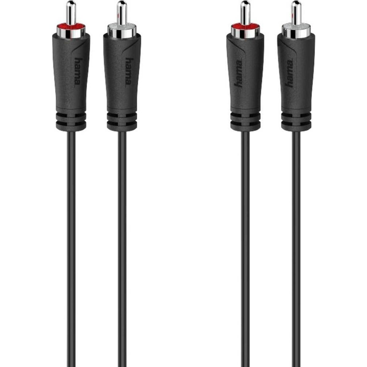 Kabel 2 x RCA Hama 00205258 3 m Svart - 2