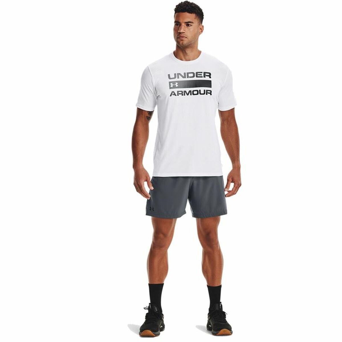 T-shirt med kortärm Herr Under Armour Team issue Wordmark Vit - 5