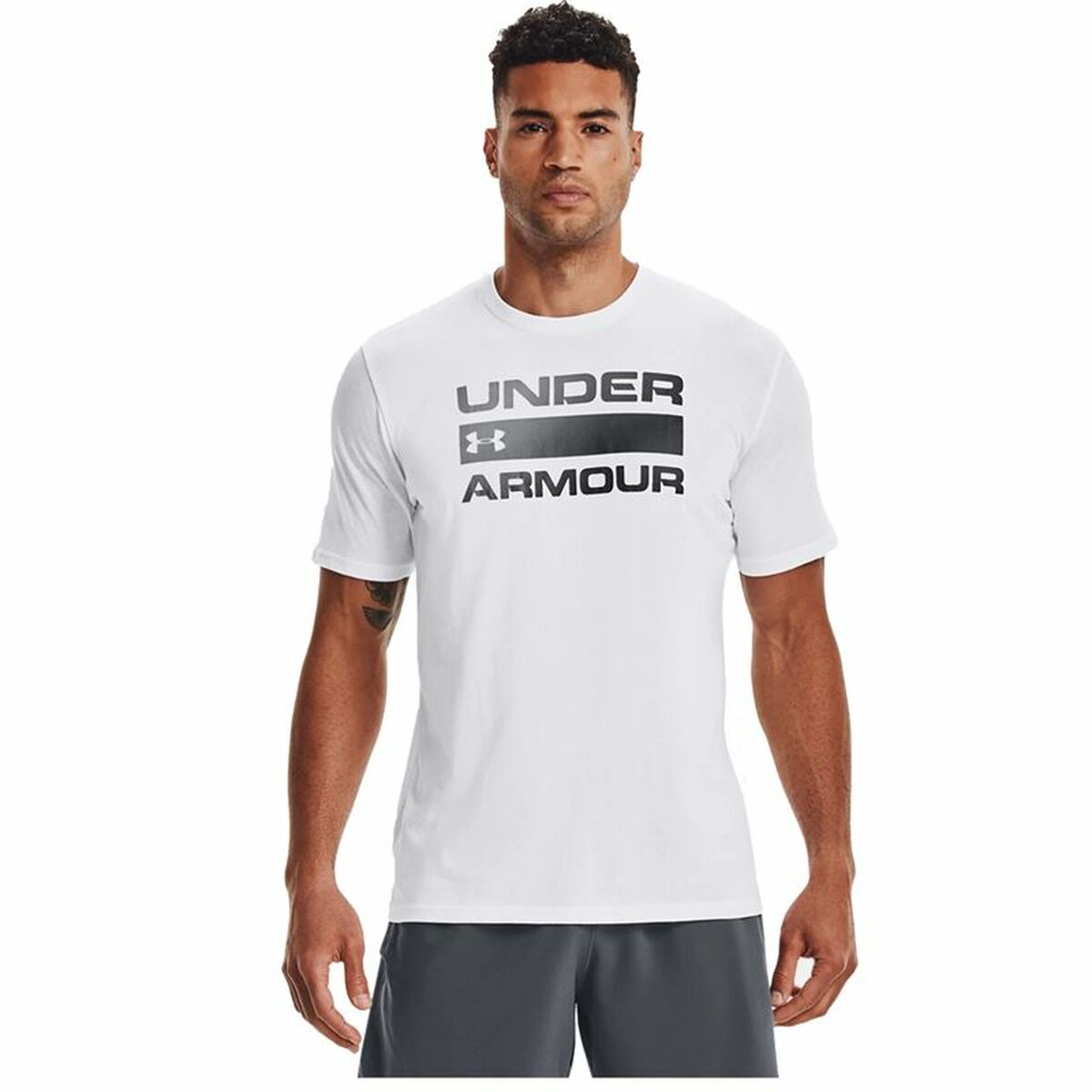 T-shirt med kortärm Herr Under Armour Team issue Wordmark Vit - 3