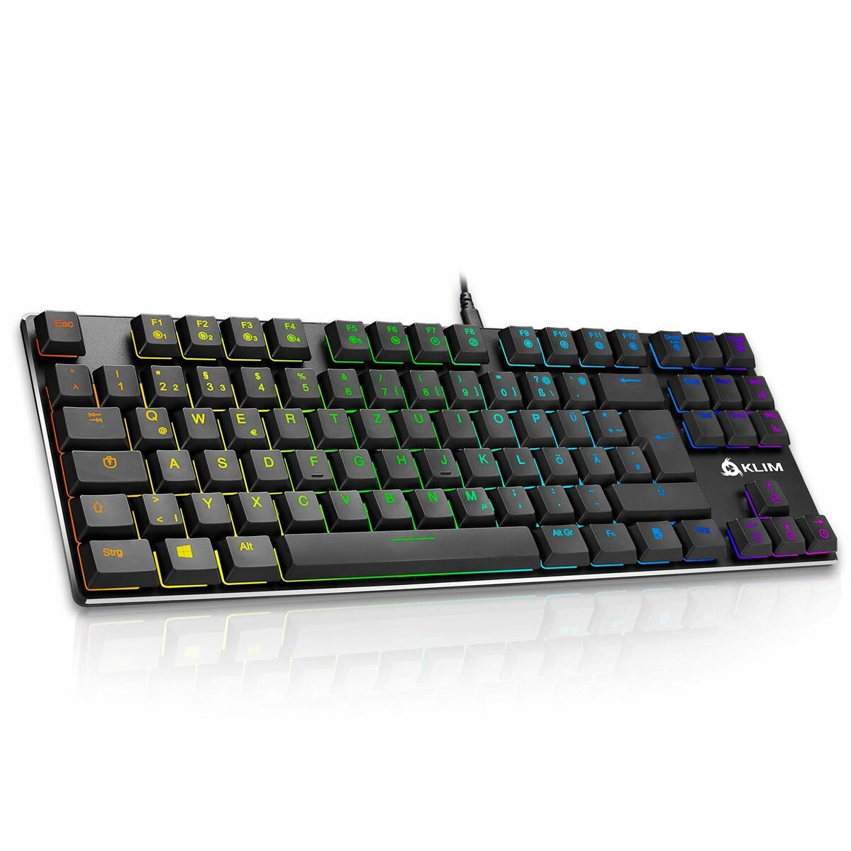 Tangentbord KlimTechs K42DE Qwertz Tyska Svart (Renoverade A) - 2