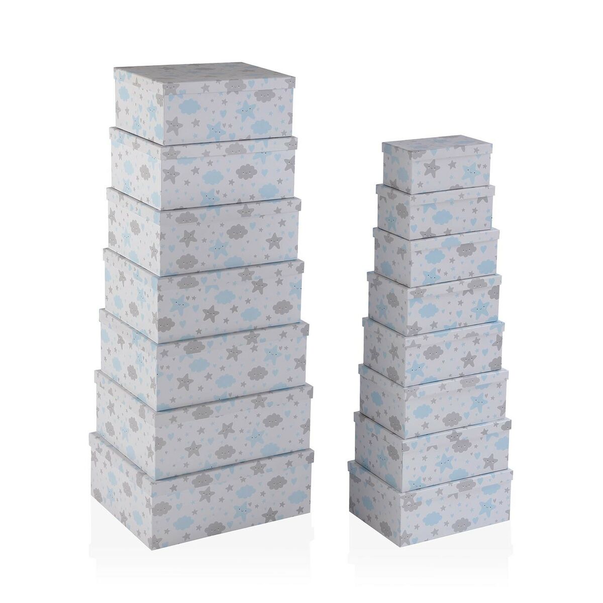 Set med stapelbara förvaringslådor Versa Baby Papp 15 Delar 35 x 16,5 x 43 cm