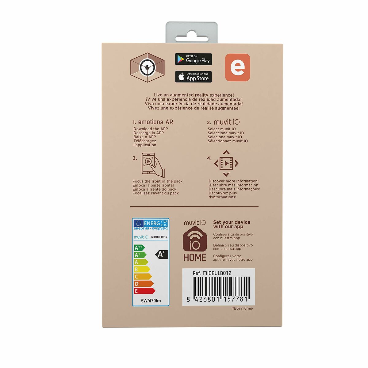 Smart-Lampa Muvit MIOBULB012 Wi-Fi 5 W 40 W E27 2700 K 470 lm - 4