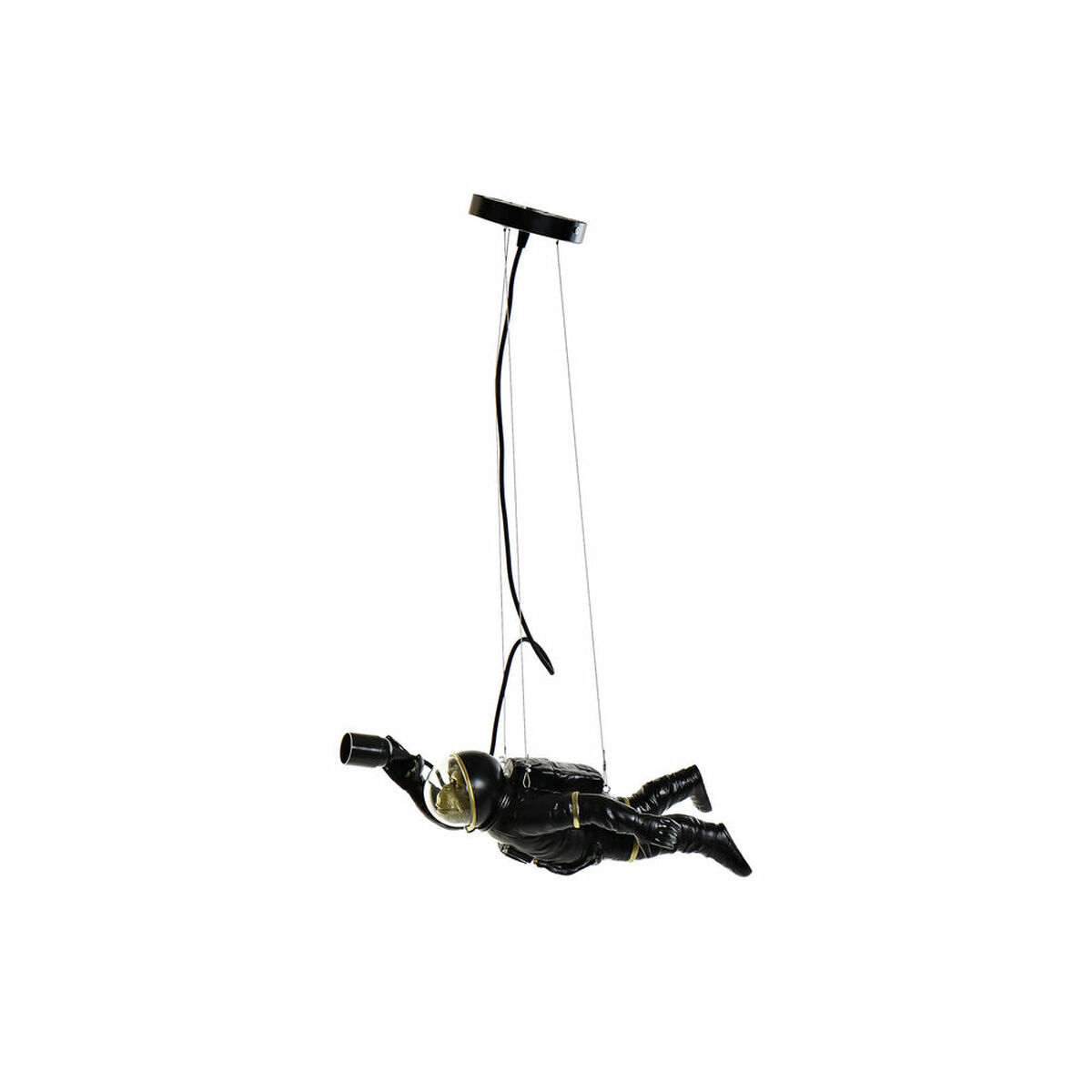 Taklampa DKD Home Decor Svart Vit Harts 220 V 50 W (46 x 14.5 x 20 cm) (2 pcs) - 2