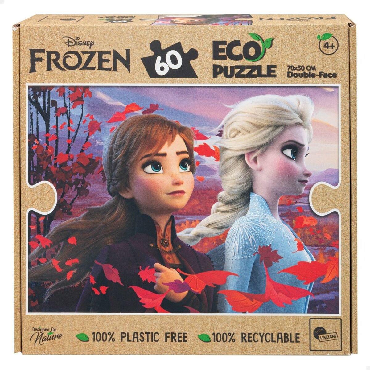 Barnpussel Frozen Dubbelsidig 60 Delar 70 x 1,5 x 50 cm (12 antal) - 7