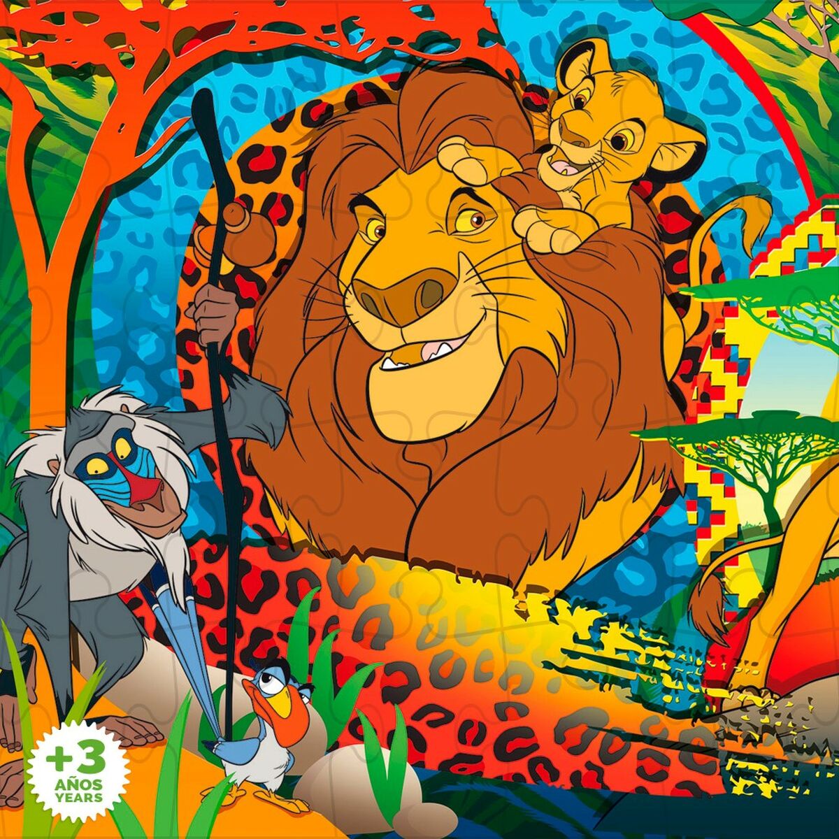 Barnpussel The Lion King Dubbelsidig 24 Delar 70 x 1,5 x 50 cm (12 antal) - 4