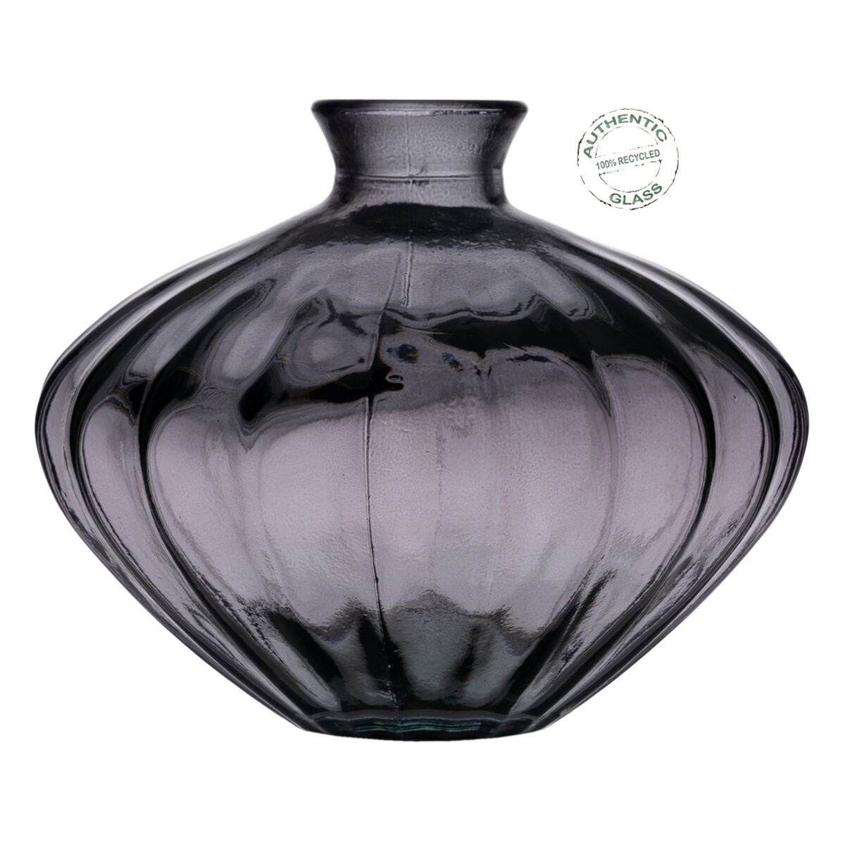 Vas Grå återvinningsglas 19 x 19 x 14 cm - 2