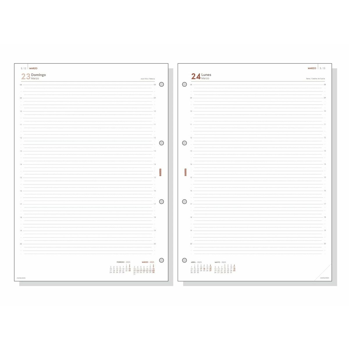 Påfyllning av agenda Finocam OPEN R4098 4000 A4 2025 21 x 29,7 cm - 3