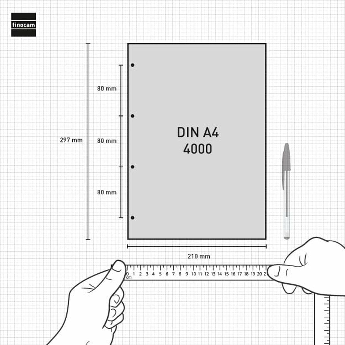 Påfyllning av agenda Finocam OPEN R4098 4000 A4 2025 21 x 29,7 cm - 4