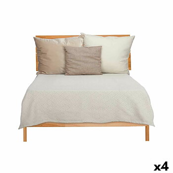 Sängöverdrag 240 x 260 cm Geometrisk Beige (4 antal)