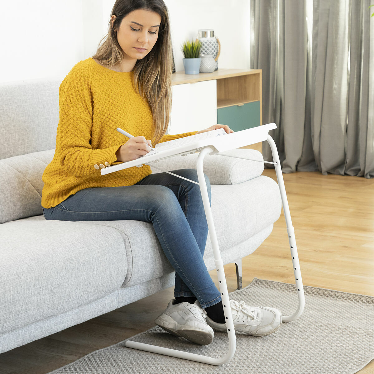 Fällbart sidobord med flera lägen Foldy Table InnovaGoods .. (Renoverade B) - 6