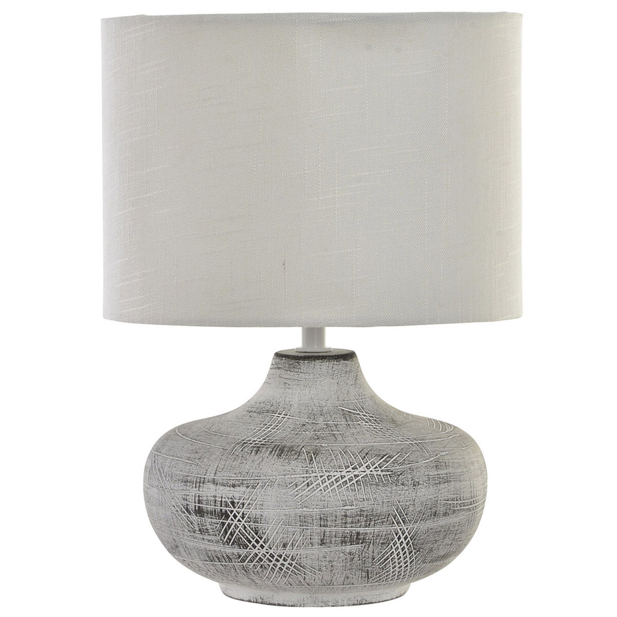 Bordslampa DKD Home Decor 40W Grå Vit 230 V 40 W (2 antal) (22 x 22 x 31 cm)