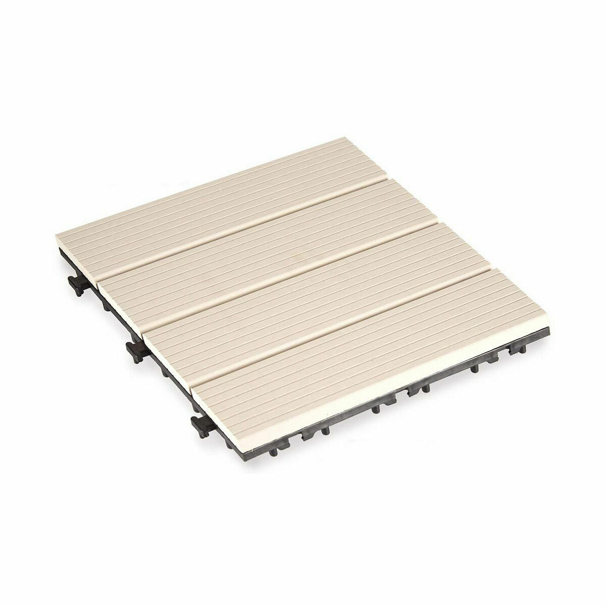 Interlocking golvplattor Ibergarden Beige Trä Polyetylen Komposit 30 x 2,6 x 30 cm (6 antal) - 4