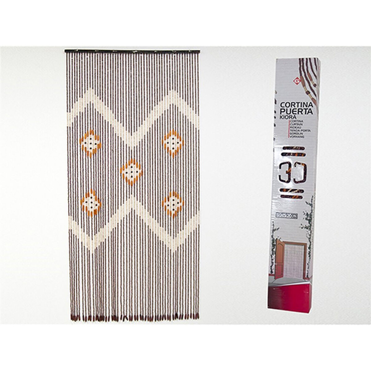 Gardin Gerimport KIORA Multicolour Etnisk 190 x 90 cm Polyester - 2