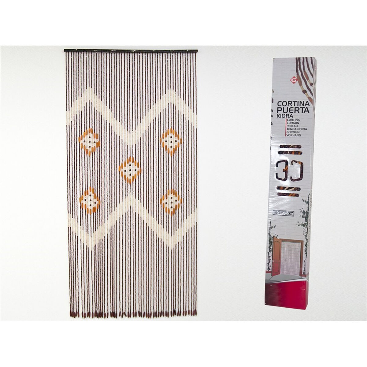 Gardin Gerimport KIORA Multicolour Etnisk 190 x 90 cm Polyester - 3