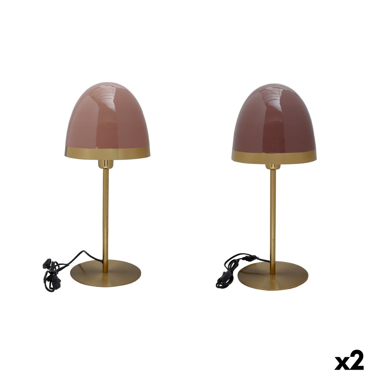 Bordslampa DKD Home Decor Metall Modern (23 x 23 x 55 cm) (2 antal) - 3