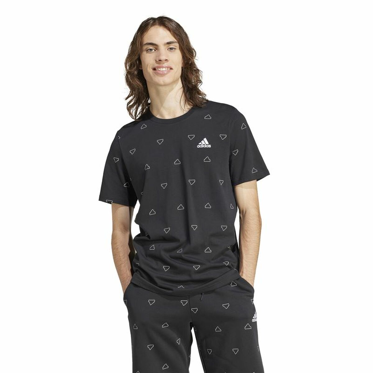 T-shirt med kortärm Herr Adidas Essentials Monogram M - 2