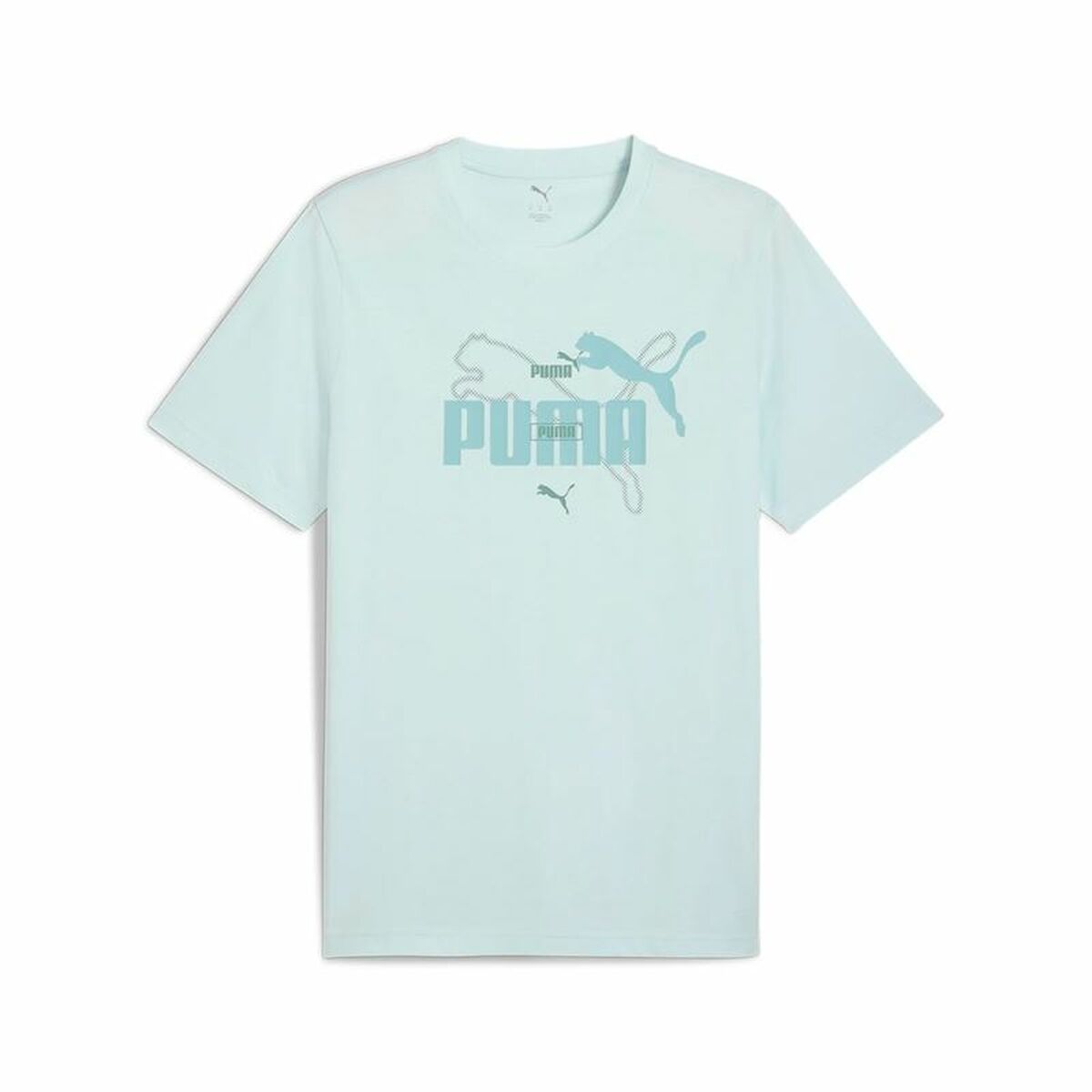 T-shirt med kortärm Herr Puma Essentials Logo Lab Summer Ljusblå