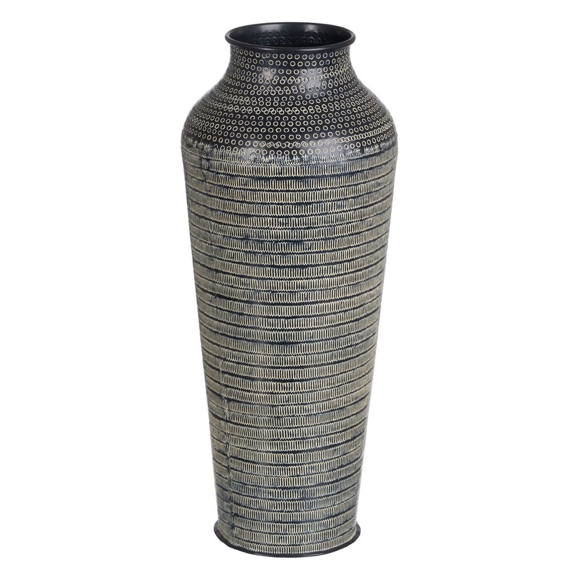 Vas 20 x 20 x 49,5 cm Svart Aluminium