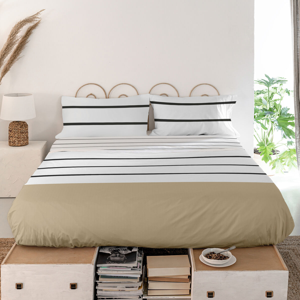 Överlakan HappyFriday Blanc Blush Sand Multicolour 210 x 270 cm - 6