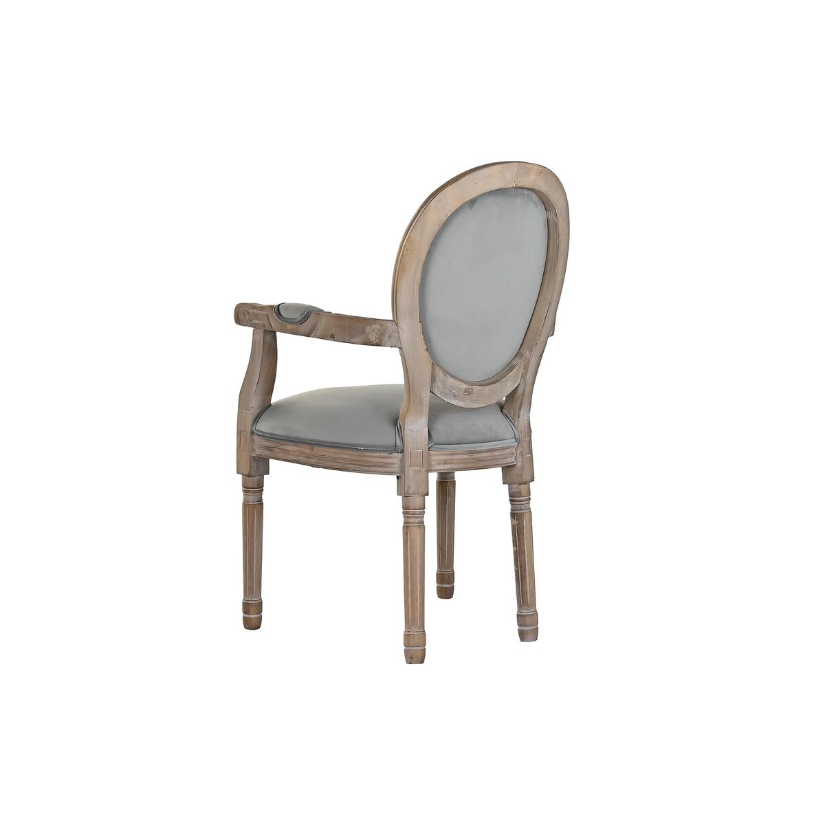 Fåtölj DKD Home Decor Grå Polyester Trä Plast (Renoverade A) - 4