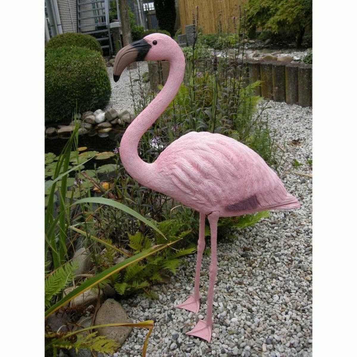Prydnadsfigur Ubbink Harts Rosa flamingo 88 cm - 2
