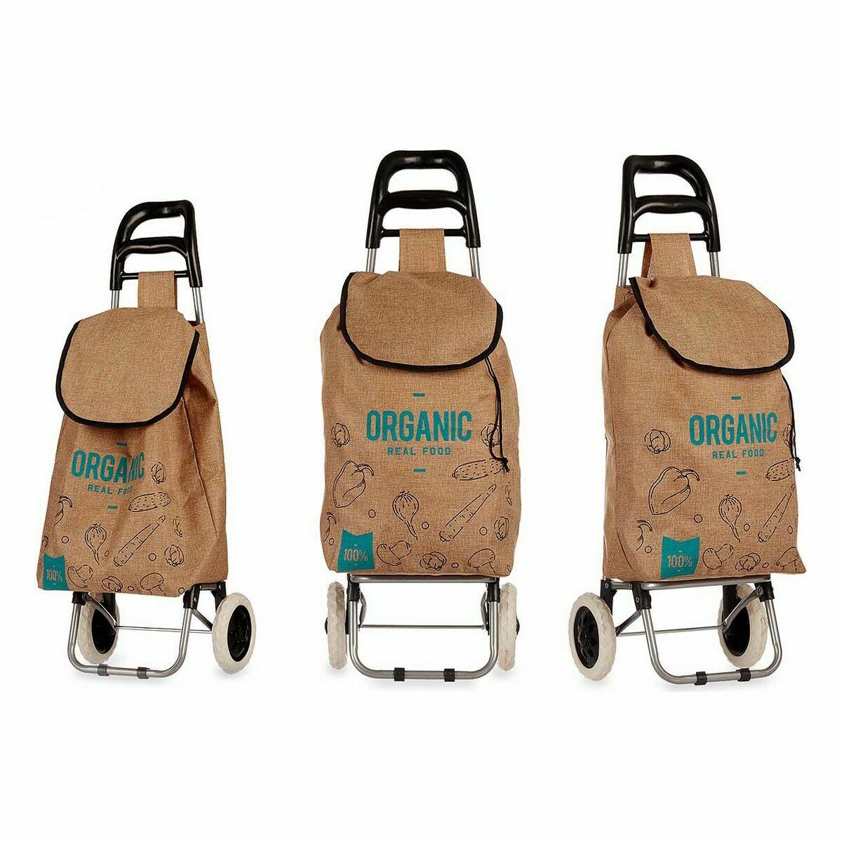 Kundvagn Kinvara Organic Blå Brun 3,3 L 36 x 95 x 35 cm (10 antal) - 5