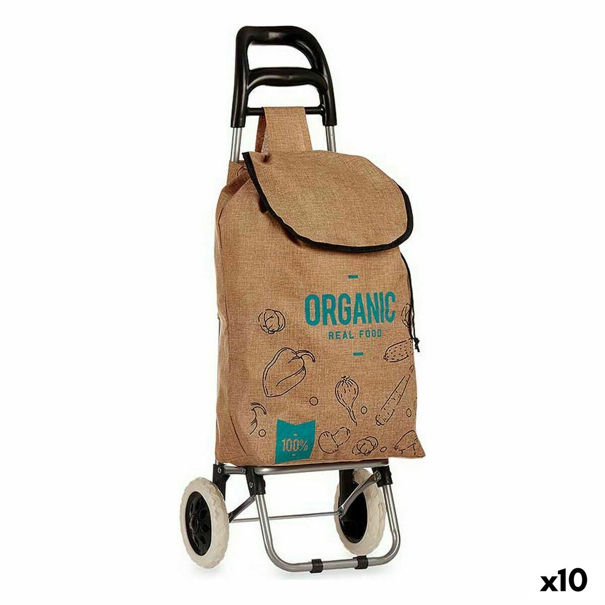 Kundvagn Kinvara Organic Blå Brun 3,3 L 36 x 95 x 35 cm (10 antal) - 3