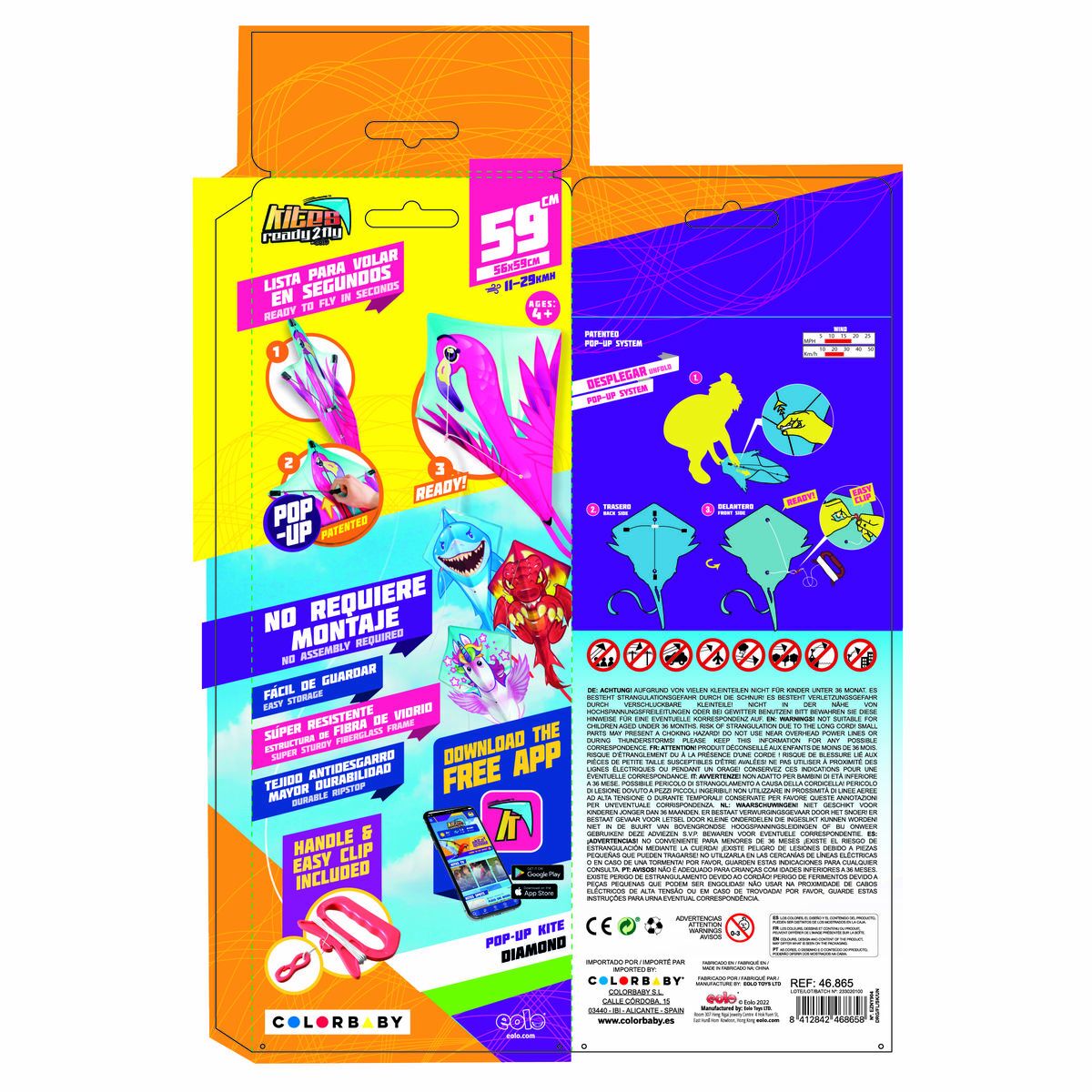 Komet Eolo Pop-up Diamant 58 x 69 x 4 cm 12 antal - 11