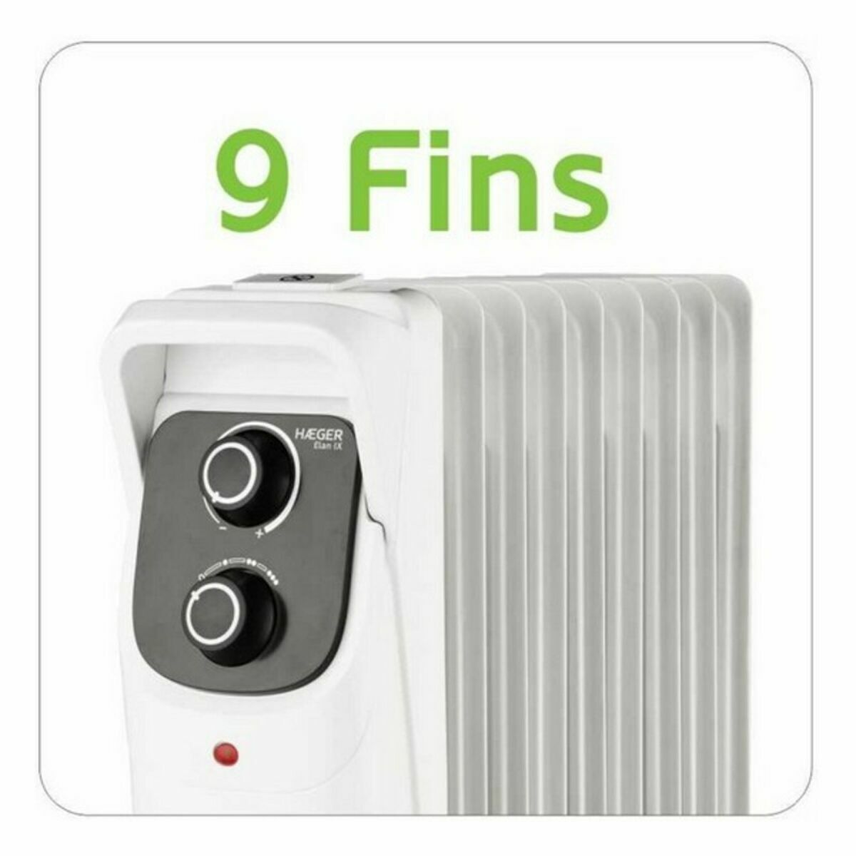 Oljeelement (9 ribbor) Haeger OH-009.006A 2000 W Vit - 5