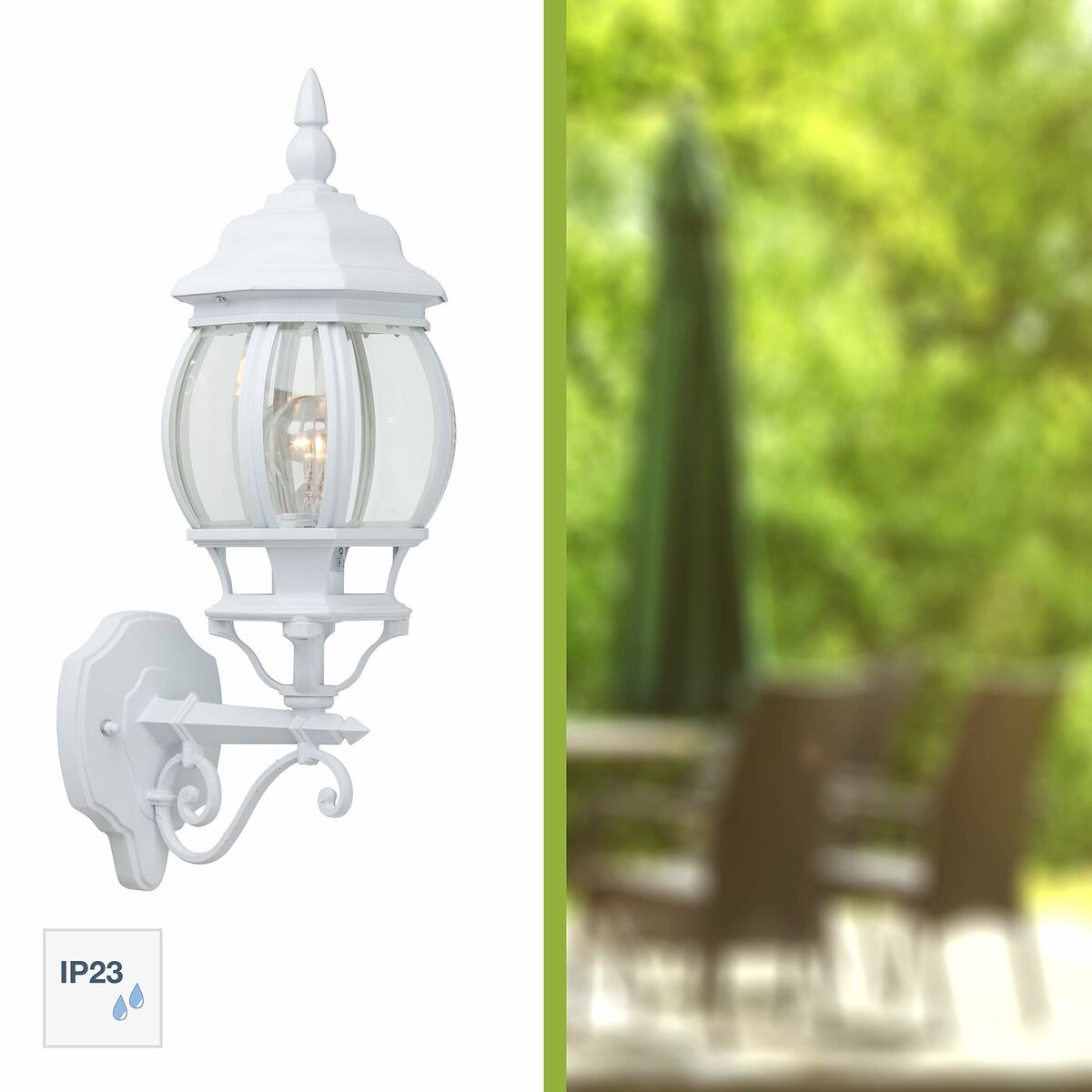 Vägglykta Brilliant Istria Vit Aluminium Glas 60 W E27 - 2