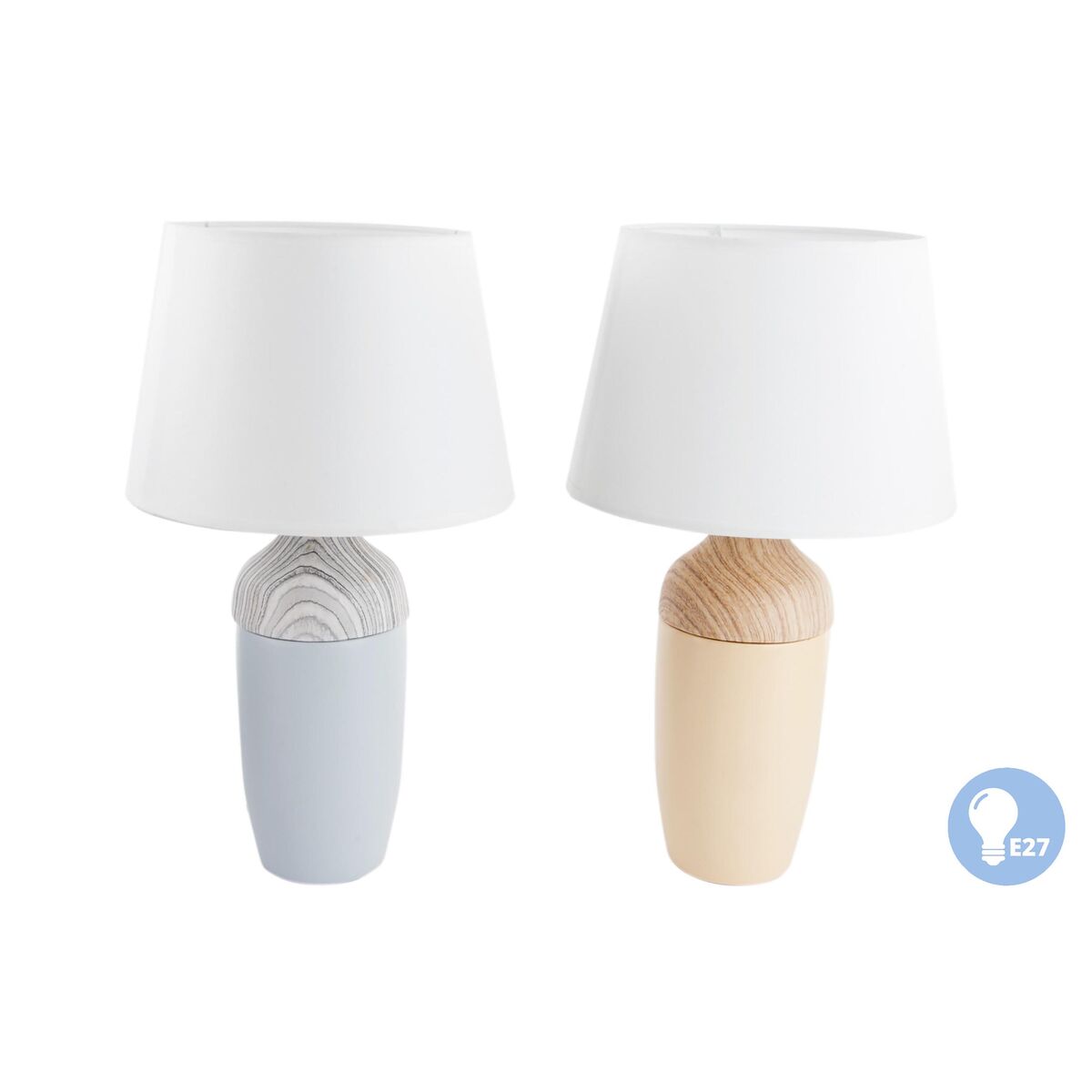 Bordslampa DKD Home Decor Keramik Brun Marinblå (2 antal)