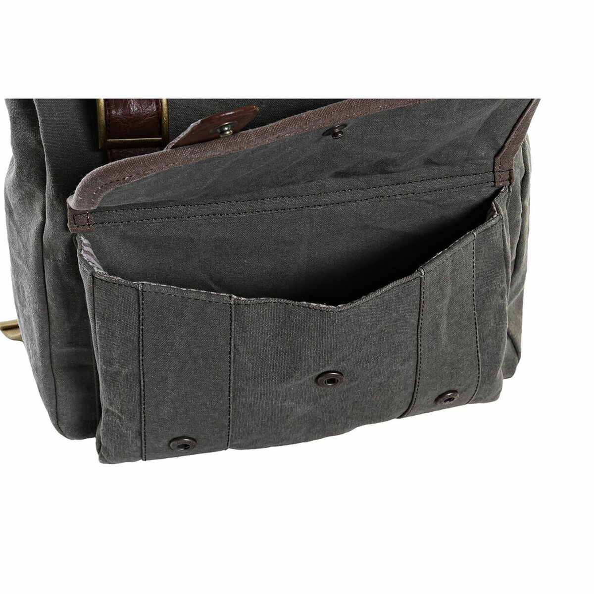 Ryggsäck Casual DKD Home Decor Canvas Cykel Grå Brun (33 x 12 x 47 cm) - 2