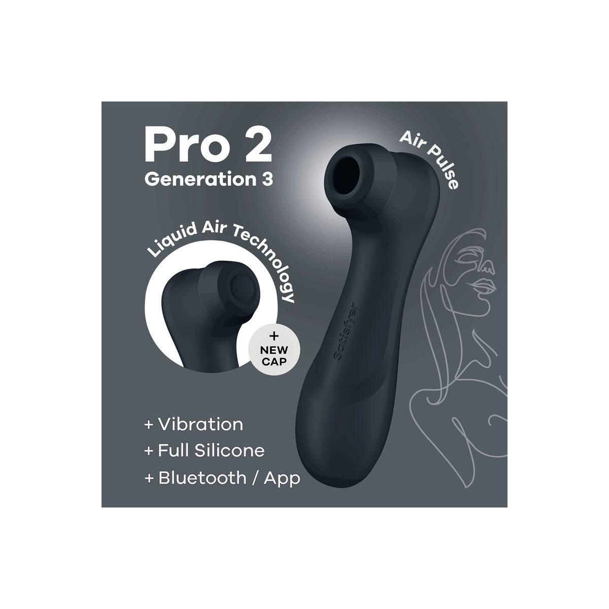 Sugstimulator för klitoris Satisfyer Pro 2 Generation 3 Svart - 4