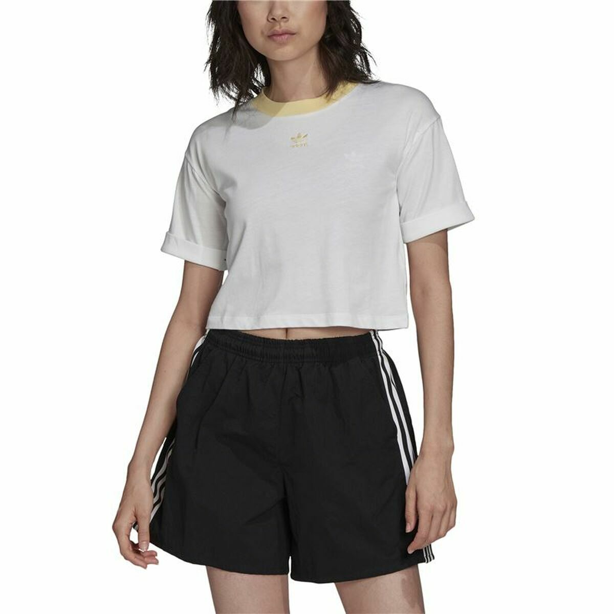T-shirt med kortärm Dam Adidas Tiny Trefoil Vit - 2