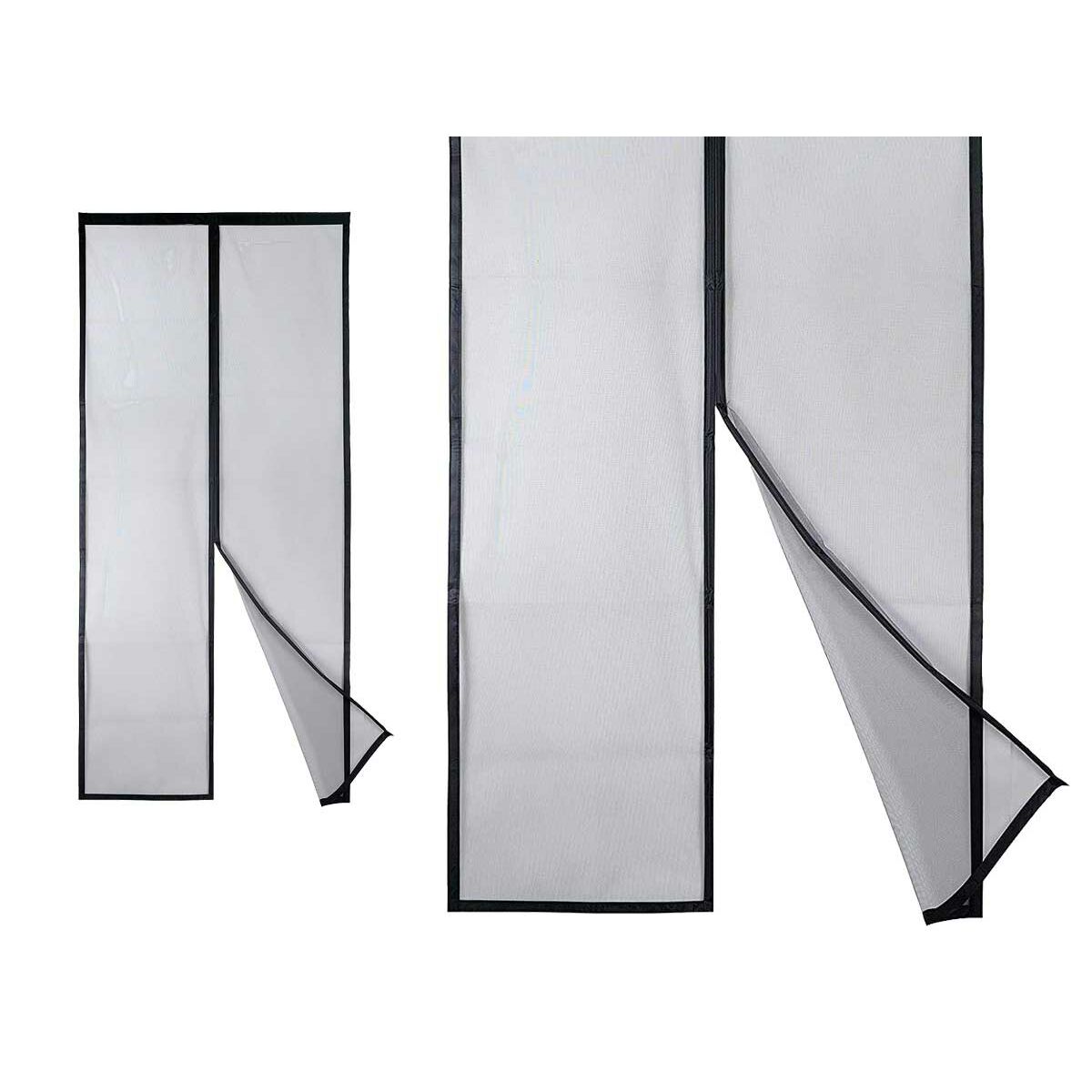 Myggnät Kipit Svart Polyester Magnet 90 x 210 cm (12 antal) - 5