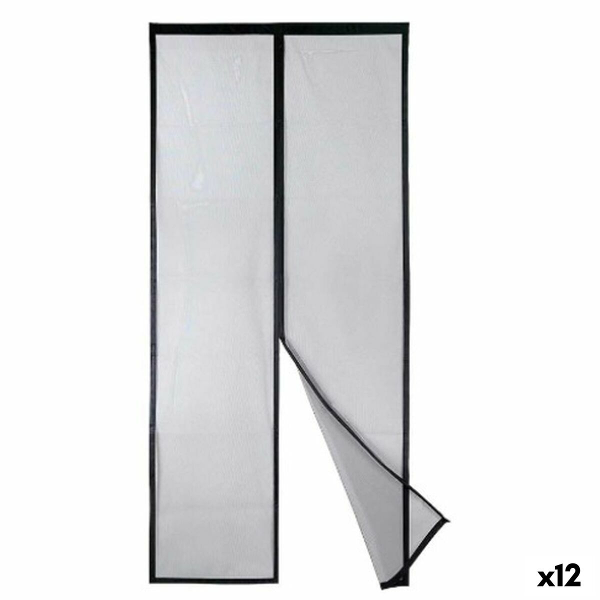 Myggnät Kipit Svart Polyester Magnet 90 x 210 cm (12 antal) - 3