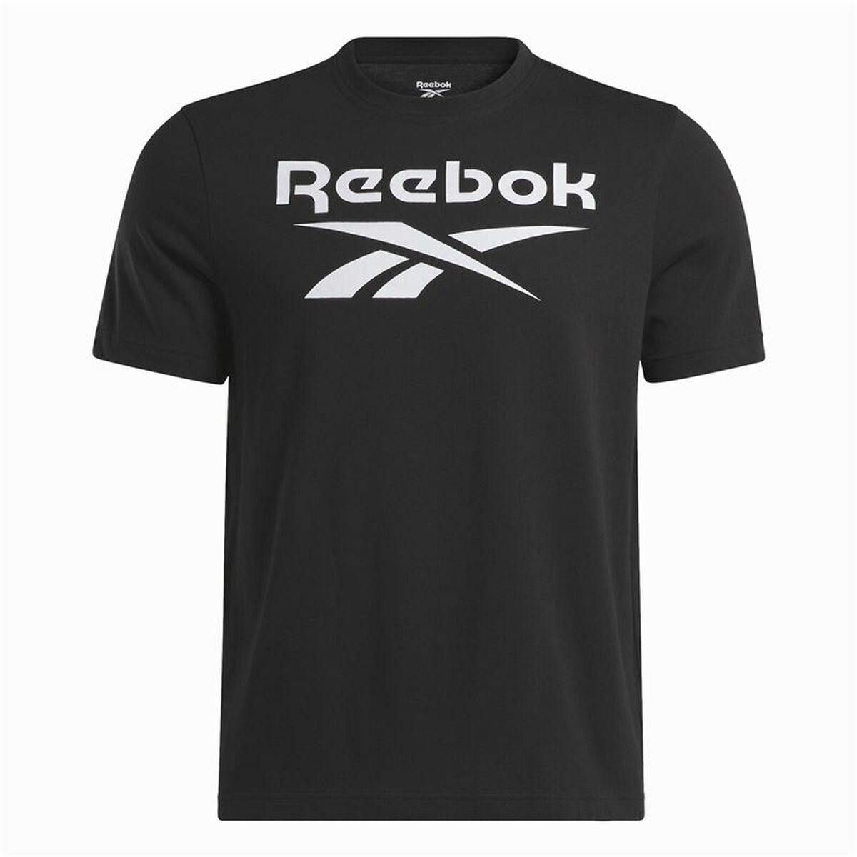 T-shirt med kortärm Herr Reebok Identity Big Stacked Logo Svart S