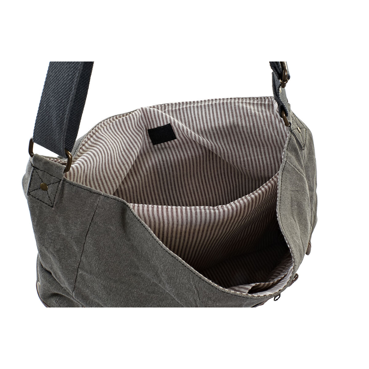 Handväska DKD Home Decor Cykel 48 x 10 x 37 cm Grå Brun - 3